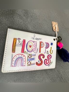 NWT Natural Life boho card wallet with clip